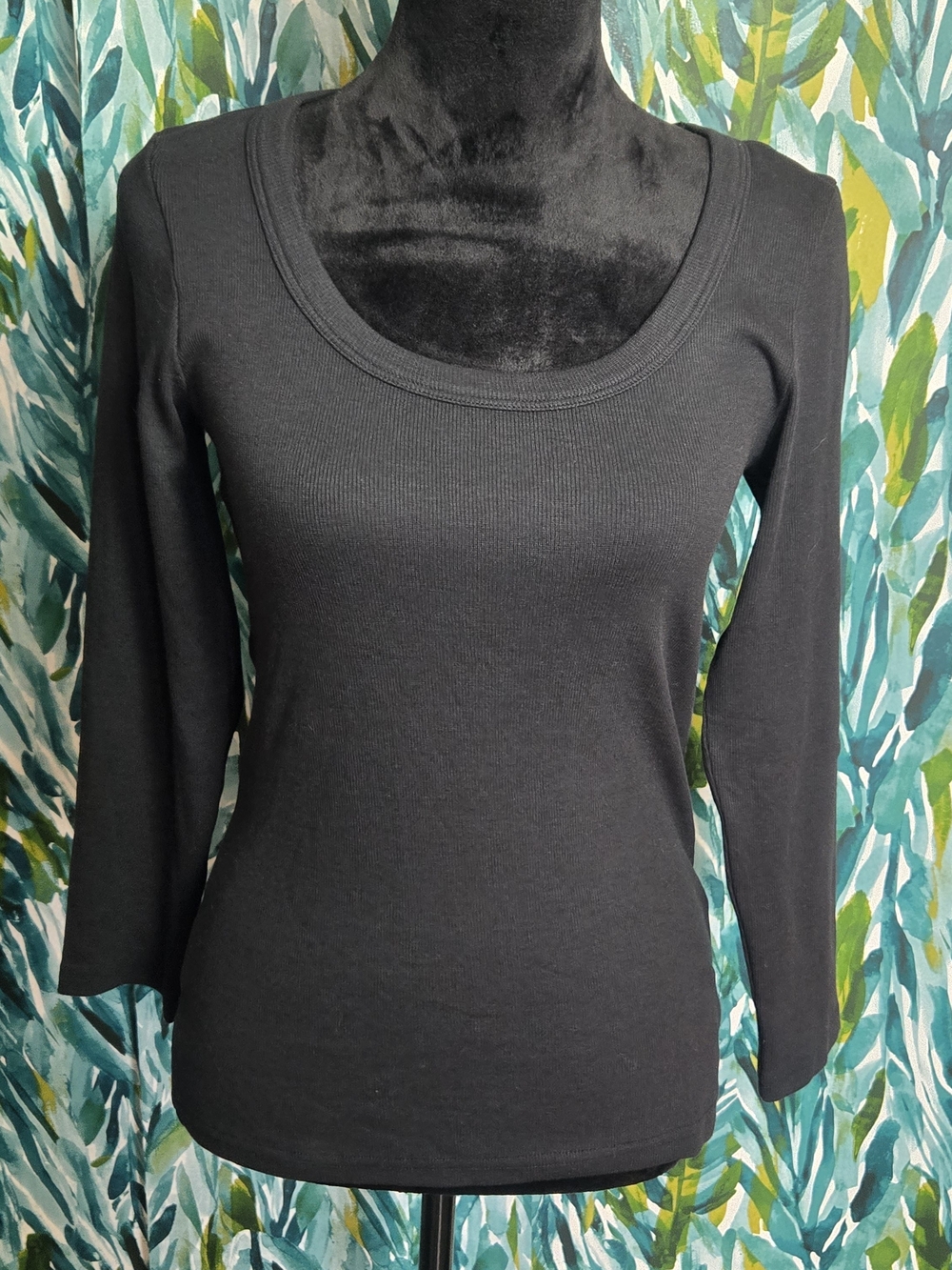 AYR The Open Ended 3/4 Sleeve Top In Black - Picture 3 of 9